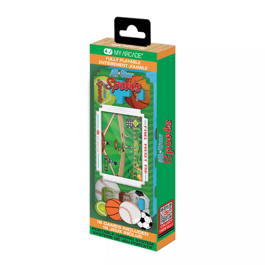 My Arcade All-Star Sports Pixel Pocket Pro Portable Handheld Gaming System