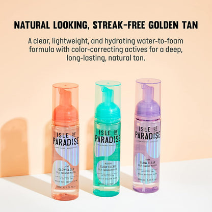 Isle of Paradise Glow Clear Self-Tanning Mousse - Medium 200ml