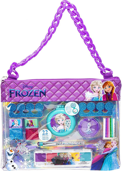 Townley Girl Disney Frozen Cosmetic Chain Bag - 22 Pieces