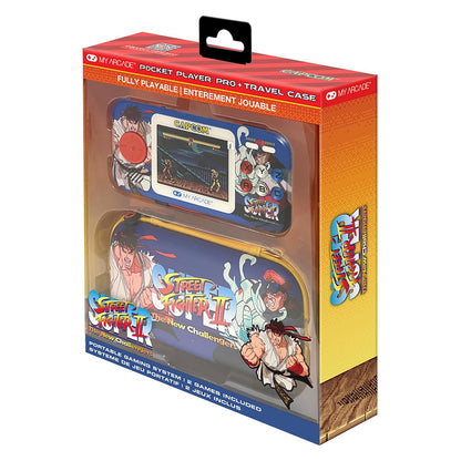 My Arcade Super Street Fighter II Pocket Player Pro Portable Handheld Gaming System With Travel Case