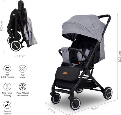 Nurtur Bravo Baby/Kids Travel Stroller - Grey