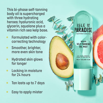 Isle of Paradise Medium Self-Tanning Oil Mist 200ml