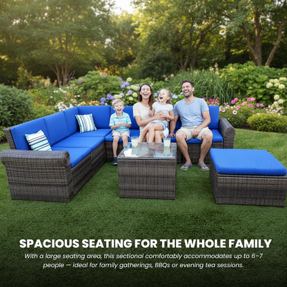Procamp Atlan Majlis Rattan set Luxury 7-Seater Outdoor Sofa Set