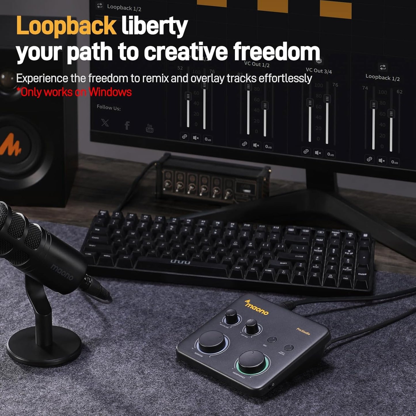 Maono PS22 Lite USB Audio Interface For PC