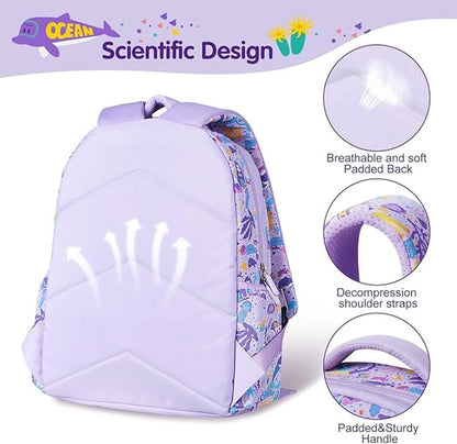 Nohoo - 16" Mermaid School Backpack - Purple