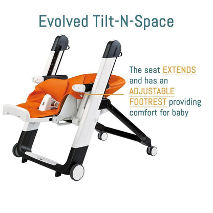 Peg Perego - Siesta Follow Me Highchair - Arancia