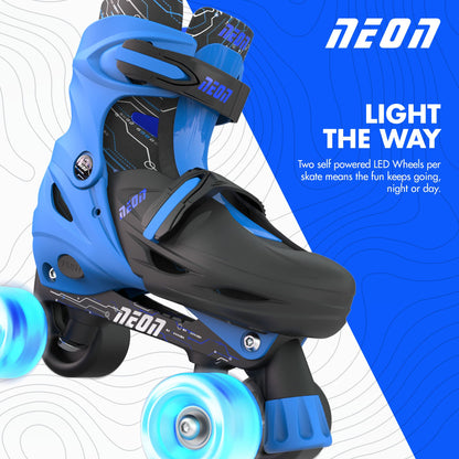 Neon Combo Skates (12-2) - Goteki Blue