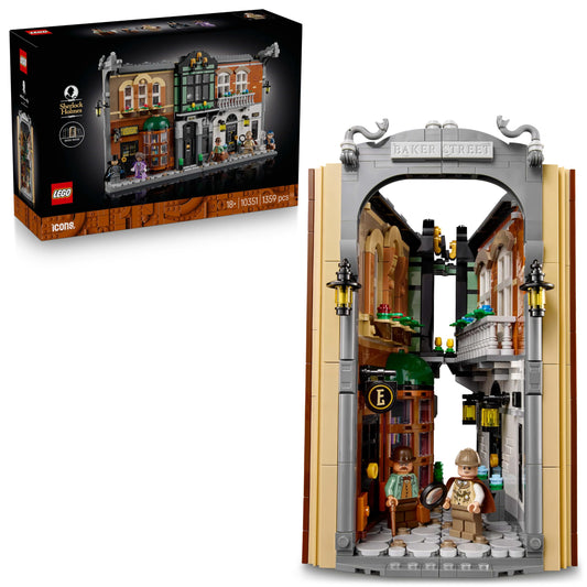 LEGO Icons Sherlock Holmes: Book Nook Kit, Bookshelf Decor