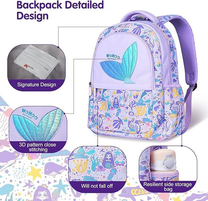 Nohoo - 16" Mermaid School Backpack - Purple