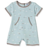 MOON 100% Cotton Romper 6-9M Teal - Little Boat