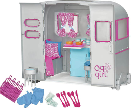 Our Generation, R.V. Seeing You Camper Trailer Playset for 18-inch Dolls