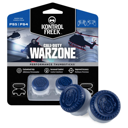KontrolFreek FPS Freek COD Warzone PS5/PS4 Thumb Grips - Blue/Grey
