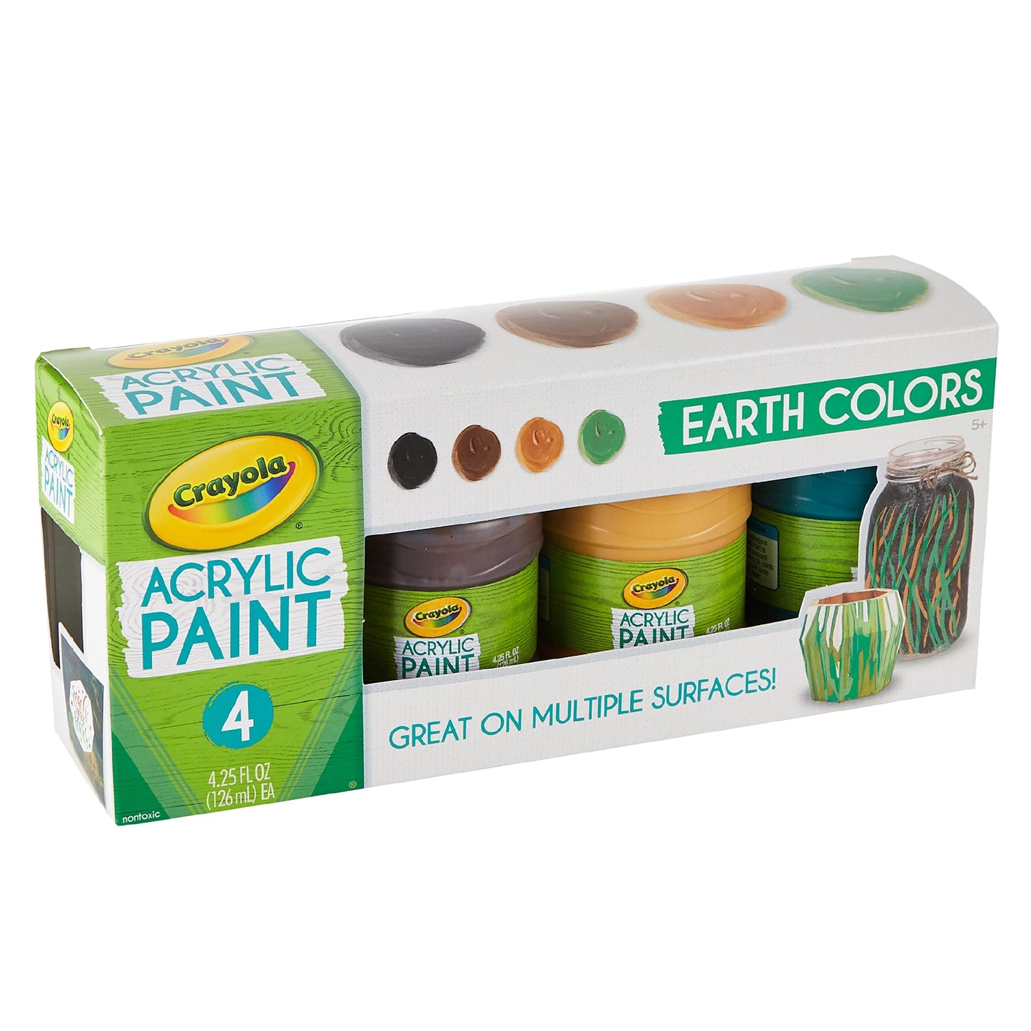 Crayola - 4 ct. 4 oz. Multi-Surface Acrylic Earth Colors