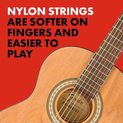 Fender 0971940021 FA-25N 3/4 Size Nylon String Acoustic Guitar - Natural