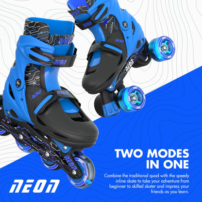 Neon Combo Skates (12-2) - Goteki Blue