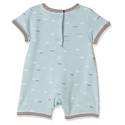MOON 100% Cotton Romper 0-3M Teal - Little Boat