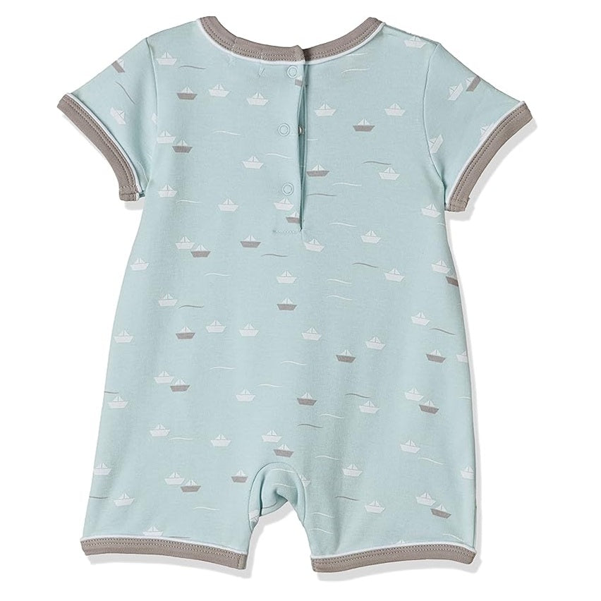 MOON 100% Cotton Romper 6-9M Teal - Little Boat