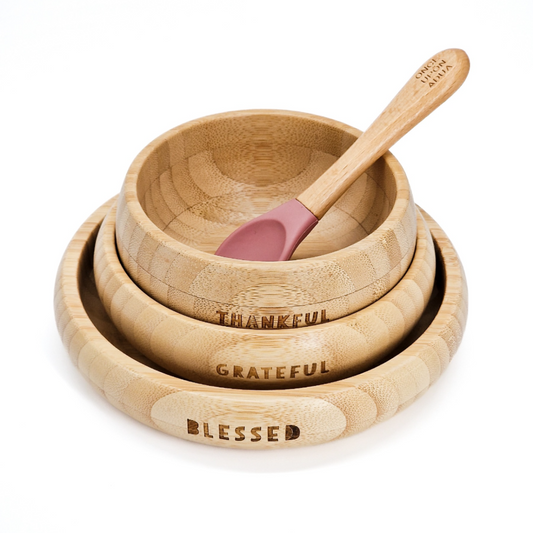 Once Upon a Dua - My First Breakfast Set (4pc Bamboo Set) - Rose Pink