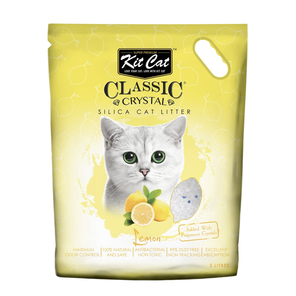 Kit Cat Classic Crystal Cat Litter Lemon 5L