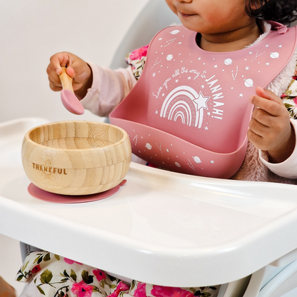 Once Upon a Dua - My First Breakfast Set (4pc Bamboo Set) - Rose Pink