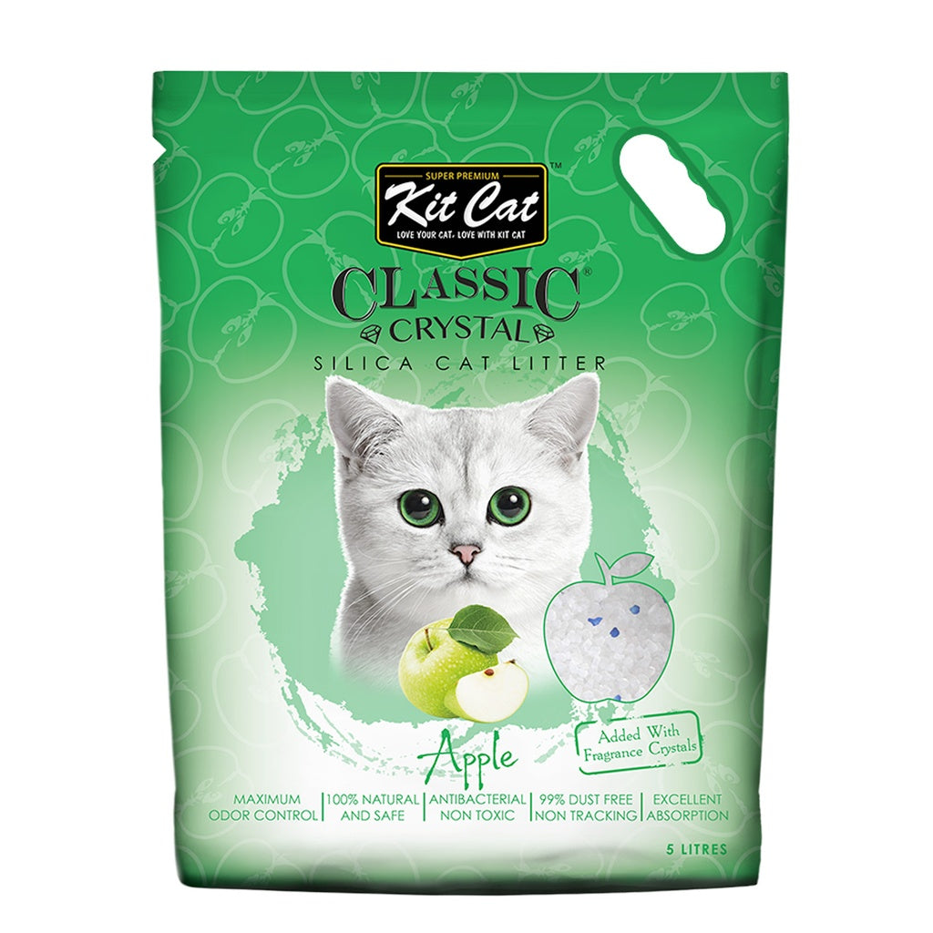 Kit Cat Classic Crystal Cat Litter Apple 5L