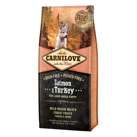 Carnilove Salmon & Turkey for Large Breed Puppies 12kg