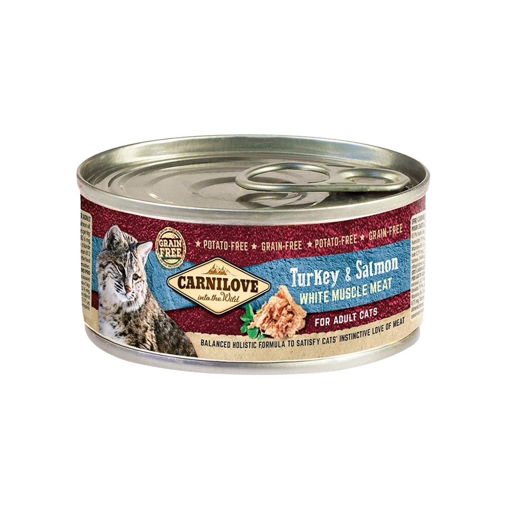 Carnilove Turkey & Salmon for Adult Cats Wet Food Cans 12x100gm