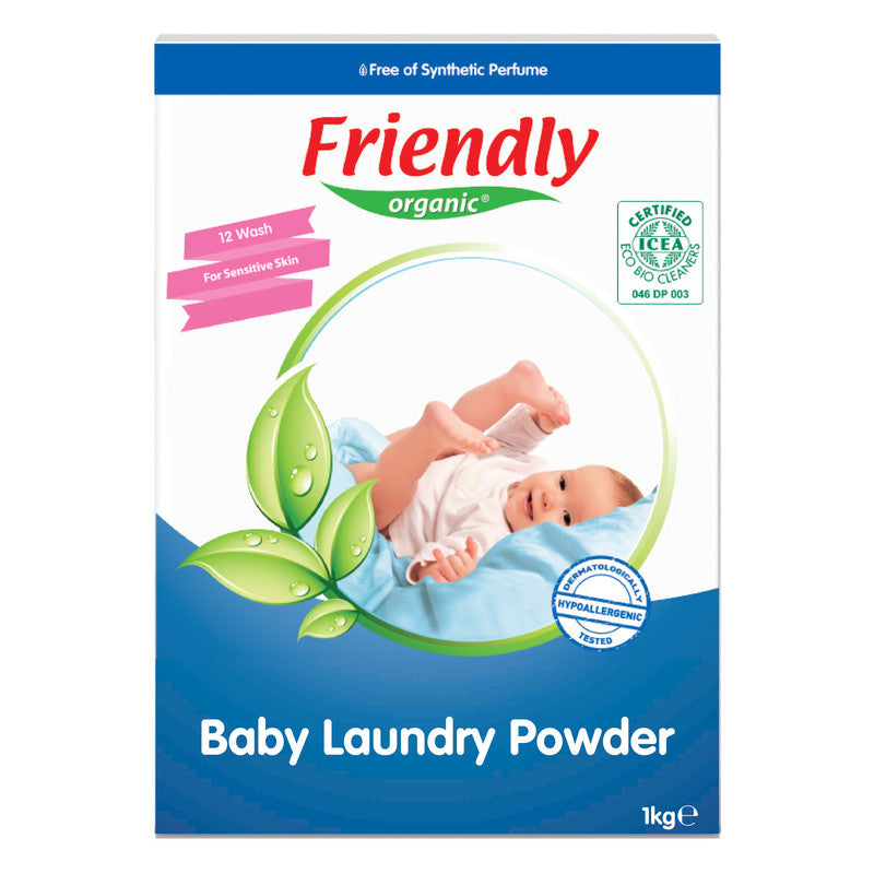 Friendly Organic Baby Laundry Detergent Powder 1000g - White