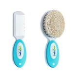 Babyjem - 2-Piece Brush & Comb Set with Natural Bristle for Babies -  Newborn -  Blue -  0 Months+