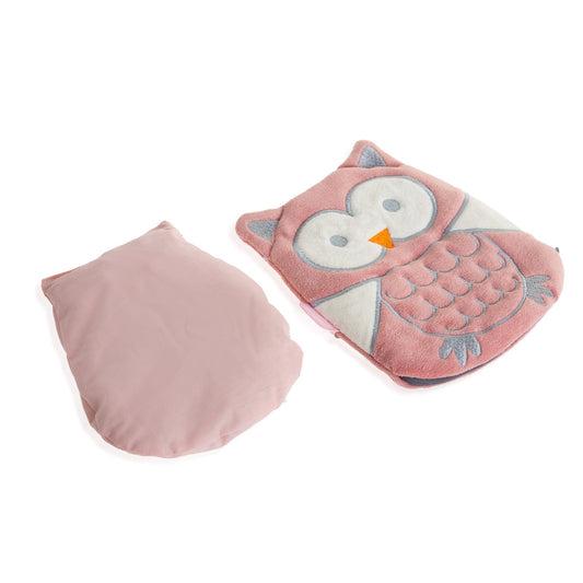 Babyjem - Cherry Seeds Filled Velvet Colic Owl Shaped Pillow -  Newborn -  Rose -  0 Months+