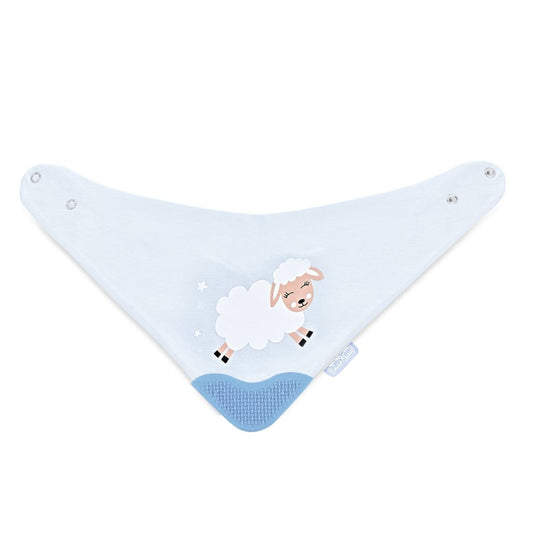 Babyjem - Triangle Bib with Teether -  0+ Months -  Blue