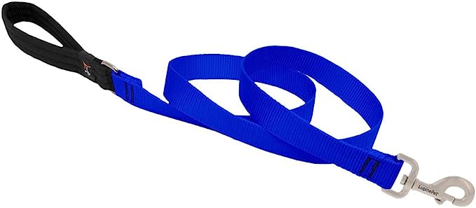 LupinePet Harness Leash for Dogs Blue 4ft x 1"