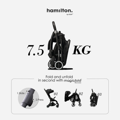 Hamilton by Yoop - Everyday Stroller - Autofold System - Navy