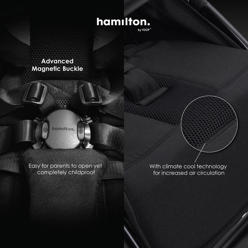 Hamilton by Yoop - Everyday Stroller - Autofold System - Black