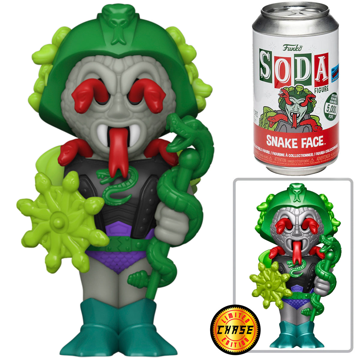 Funko - Vinyl SODA -  MOTU- Snake Face w/Chase (MT)(IE)