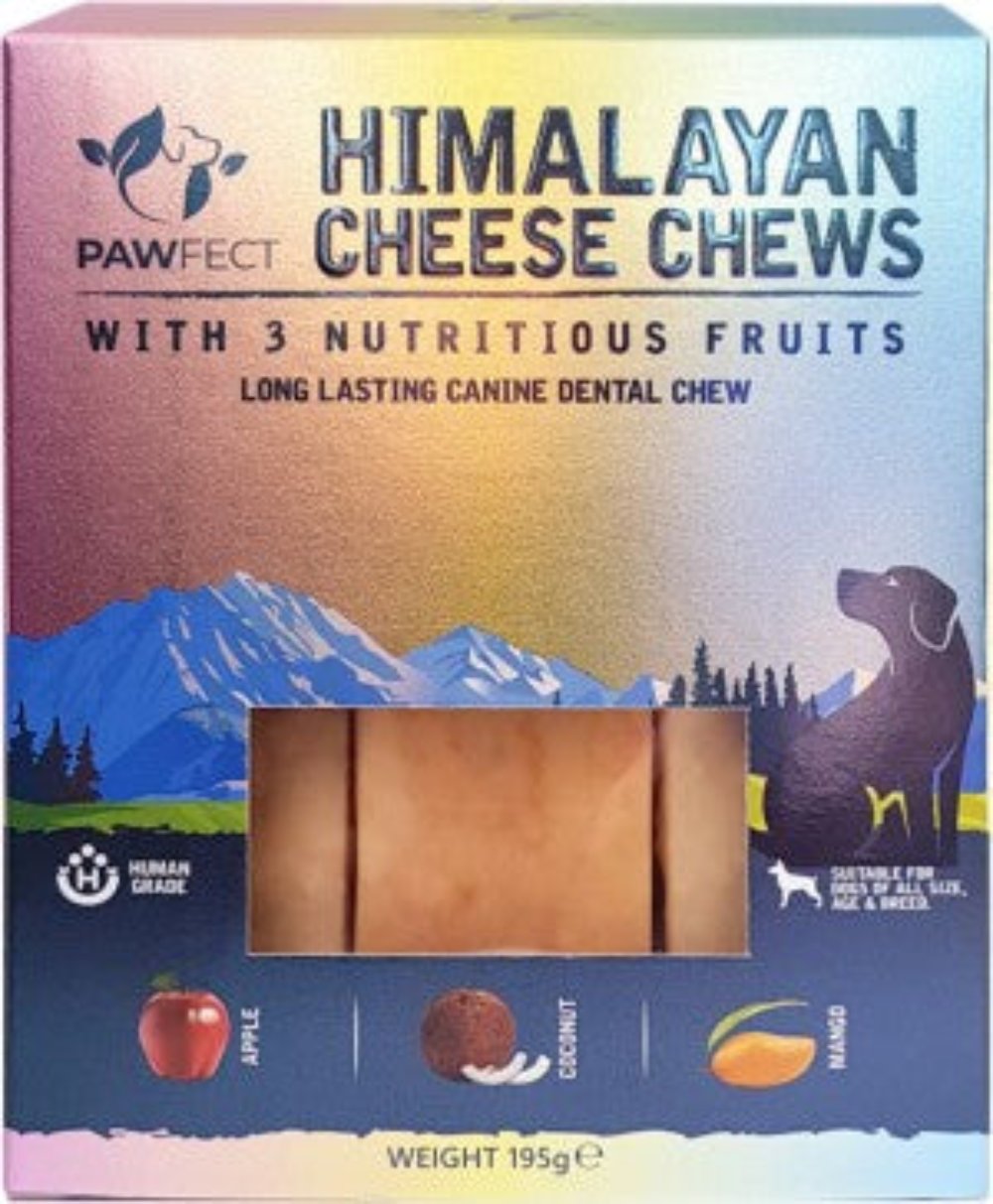 Pawfect Himalayan Cheese Chew Bar with 3 Nutritious Fruits 3x65gm