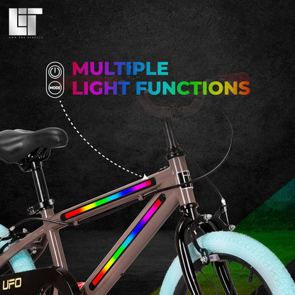 Lit UFO 16" Metallic Grey Bicycle