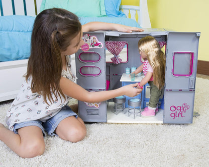 Our Generation, R.V. Seeing You Camper Trailer Playset for 18-inch Dolls
