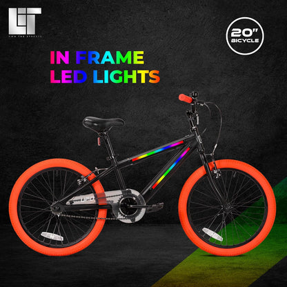 Lit UFO 20" Black Bicycle