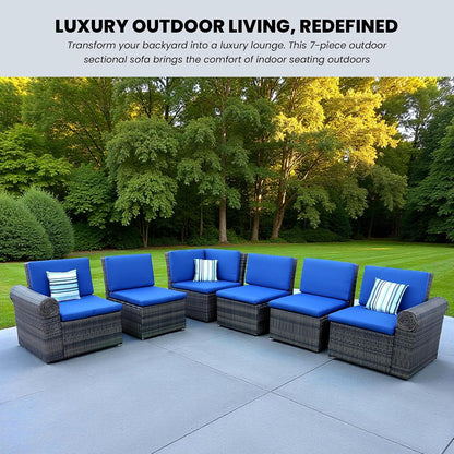 Procamp Atlan Majlis Rattan set Luxury 7-Seater Outdoor Sofa Set