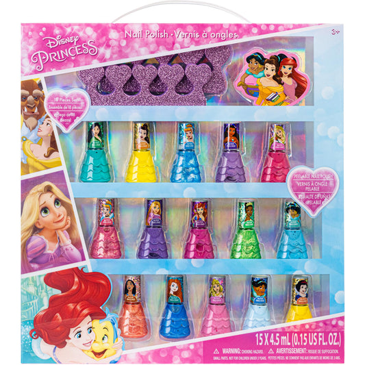 Townleygirl Disney Princess 15 PK Nail Polish Set With Nail Accessories