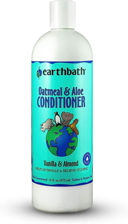 Earthbath Natural Oatmeal & Aloe Conditioner with Vanilla & Almond Scent 16oz