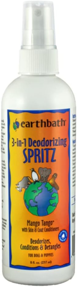 Earthbath 3in1 Deodorizing Spritz Mango Tango Spray also Conditions & Detangles 8oz