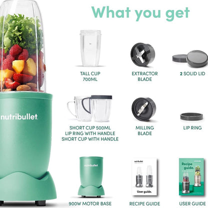 Nutribullet Pro 900 Multi-Function High Speed Blender - Mint Green