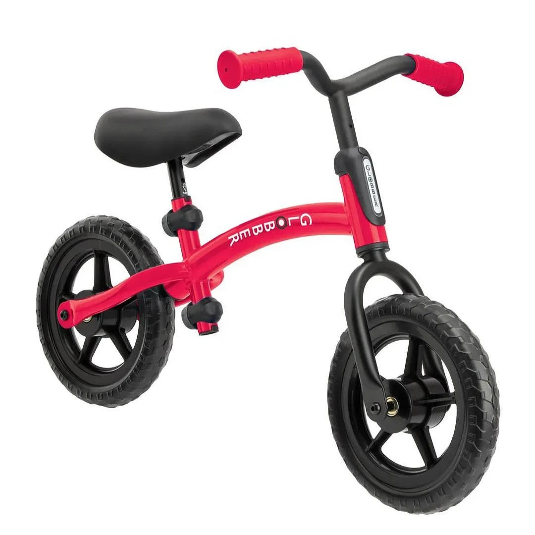 Globber - Go Bike, 2-height Adjustable Handlebars, 6-height Adjustable Saddle, 2-stage Reversible Steel Frame - Red