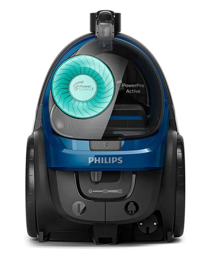 PHILIPS PowerPro Active Royal Blue:2000W, 410W suction power, Power Cyclone 7 technology, new Turbo brush nozzle design, HEPA filter FC9570/62 - UAE Version