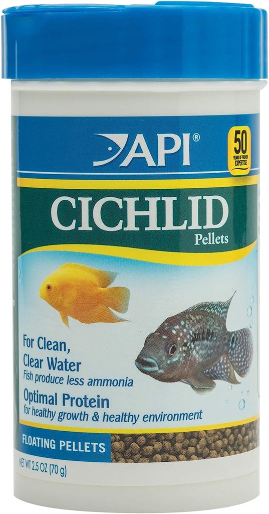 API Cichlid Pellets 2.5oz / 70gm Floating Aquarium Fish Food