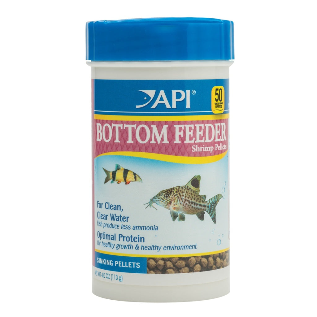 API Bottom Feeder Pellets with Shrimp 4oz /113gm Aquarium Fish Food