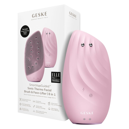Geske Sonic Thermo Facial Brush & Face-Lifter  8 in 1 (pink)