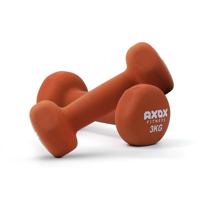 Axox Fitness Neoprene Dumbbell Pair – Anti-Slip PVC Grip, Color-Coded